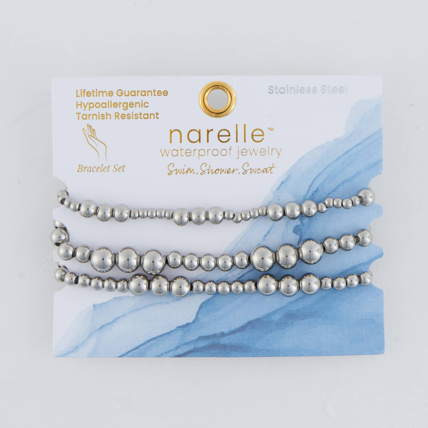 Narelle Waterproof Stretch Graduated Ball Bracelet