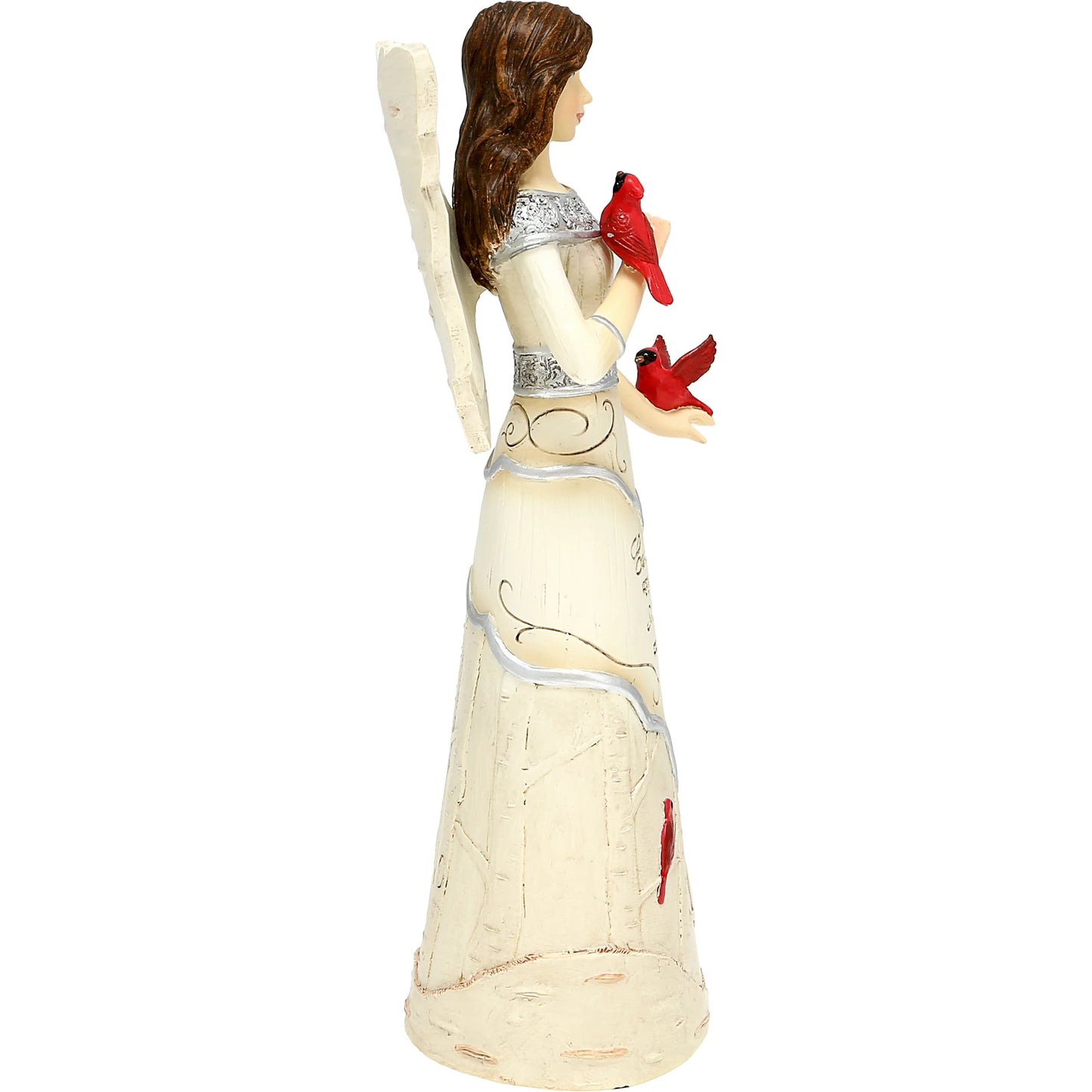 Cardinals Appear 7.5" Angel with Cardinals Figurine