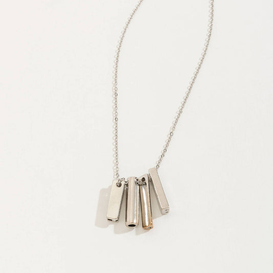 Hidden Message Pillar Bars Necklace