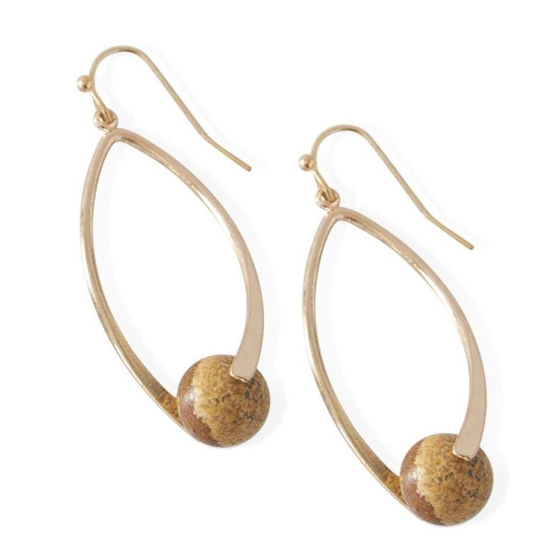 Assorted Beads in Teardrop Earrings