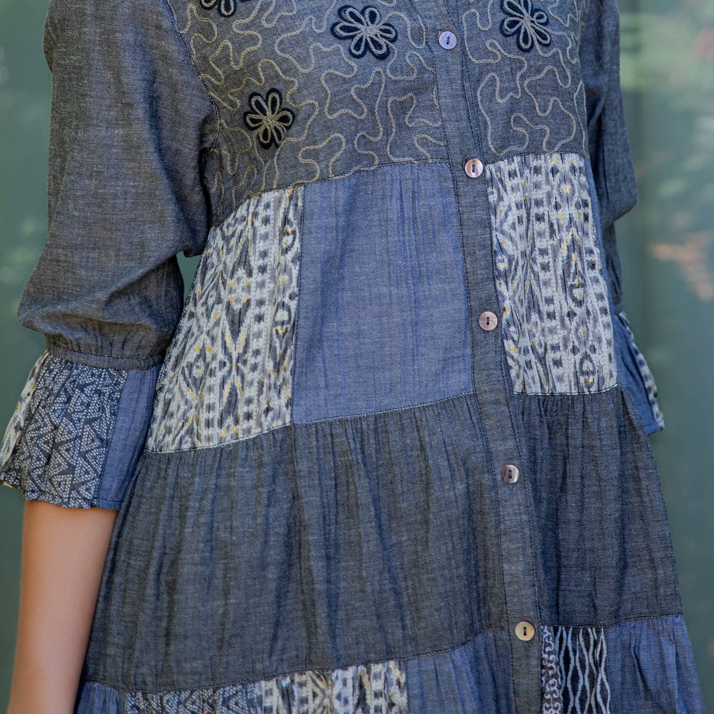 3/4 Ruffle Sleeves Western Blouse Top (New Color)