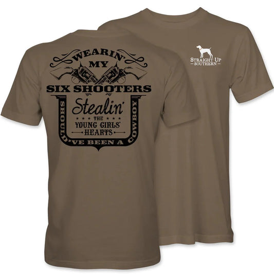 Should've Been Cowboy Brown Tee by Straight Up Southern - Short Sleeve Tee