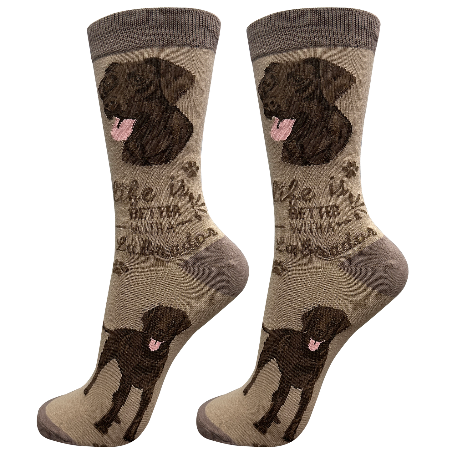 Chocolate Labrador Dog Socks - Fun Novelty Socks - Unisex