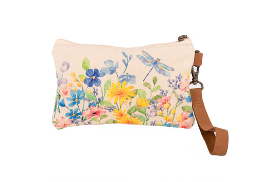 Bloom Cott N Curls Canvas Wristlet Purse