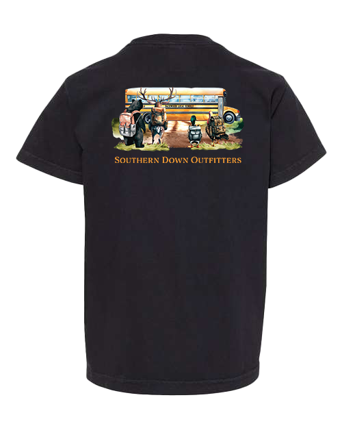 Kid Bus Back to School Southern Down Outfitters Short Sleeve T Shirt