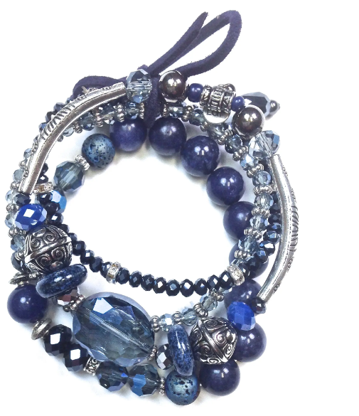 MULTI STD BEADED STRETCH BRACELET SET