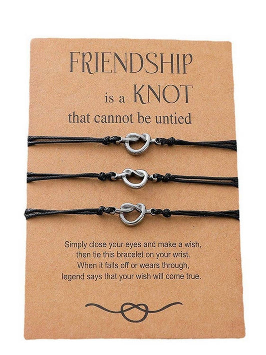 Stainless Steel Friendship Knot Braided Bracelets