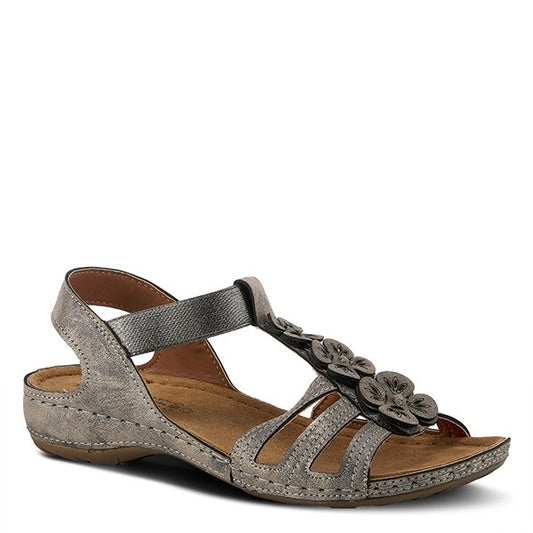 Adede Pewter  European inspired Sandal by Flexus