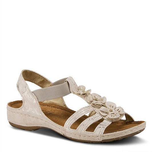 Adede Soft Gold European inspired Sandal by Flexus
