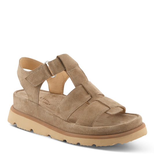 ANNIEROSE Light taupe suede gladiator sandal by Spring Step from Spring Step Shoes
