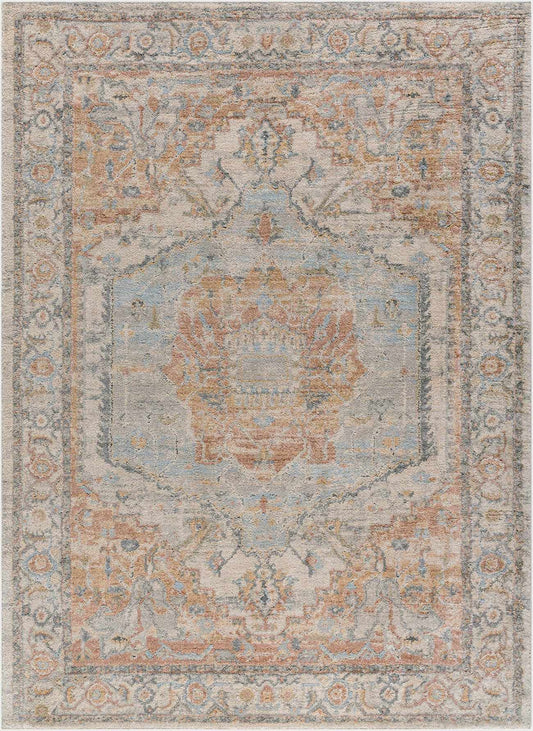Vaeda Blue & Beige Thick Luxe Rug