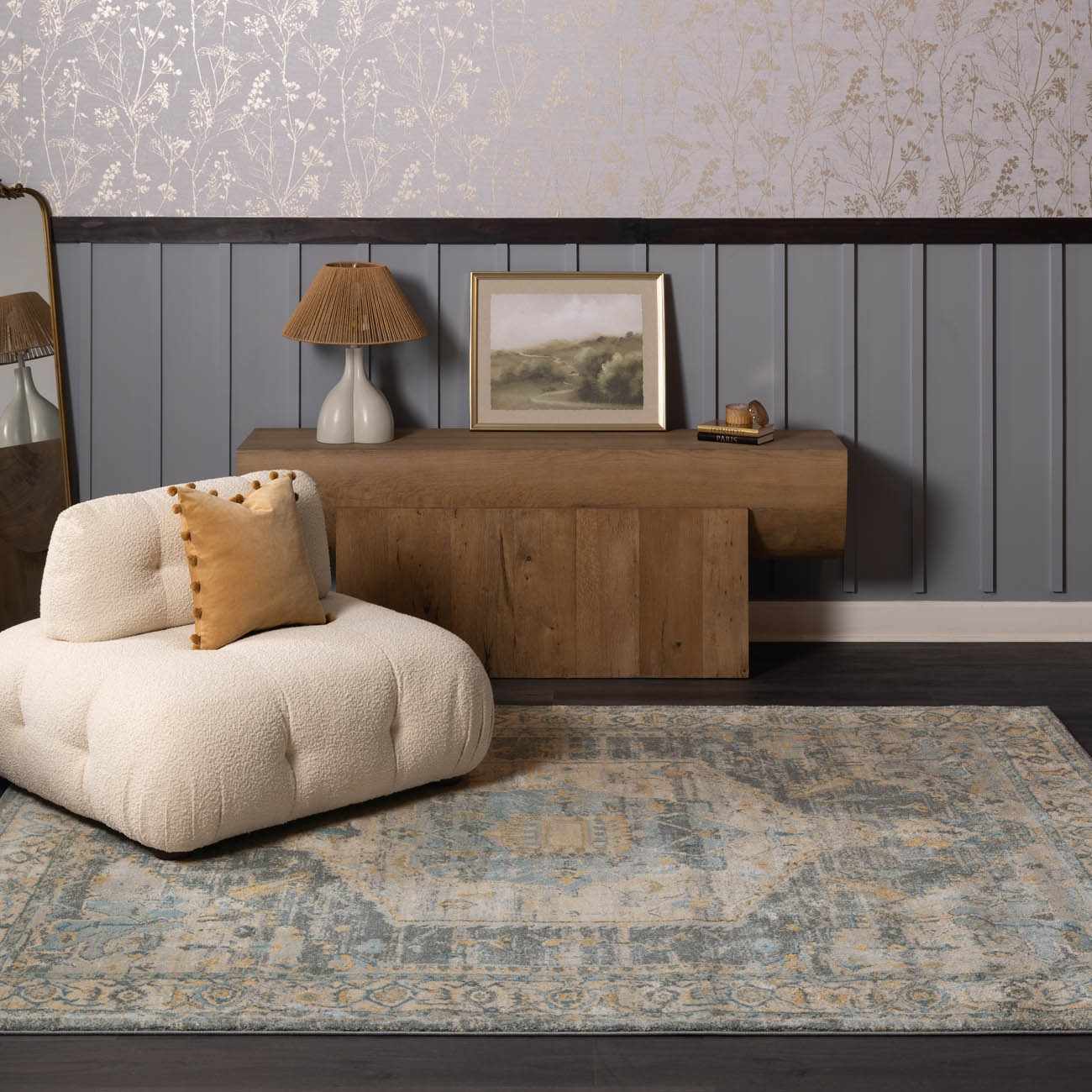 Vaeda Blue Thick Luxe Rug