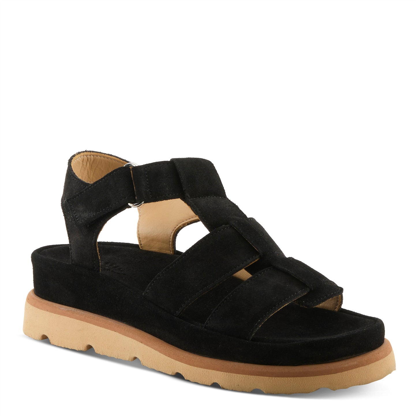 ANNIEROSE Black suede Gladiator Sandal by Spring Step from Spring Step Shoes