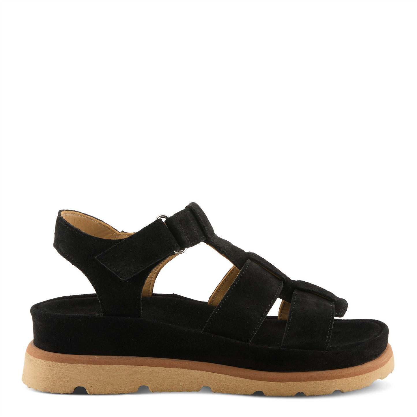 ANNIEROSE Black suede Gladiator Sandal by Spring Step from Spring Step Shoes