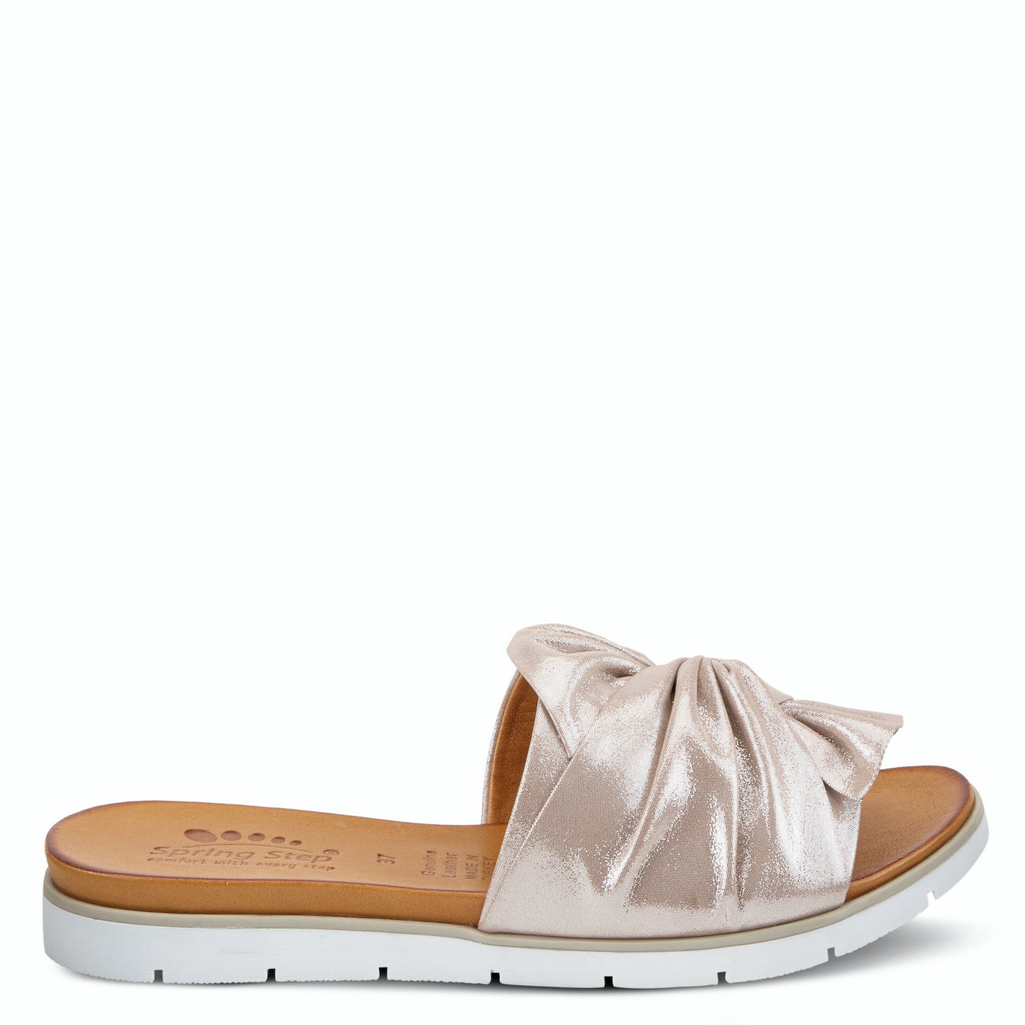 LAVONA Silver Bow Sandal by Spring Step