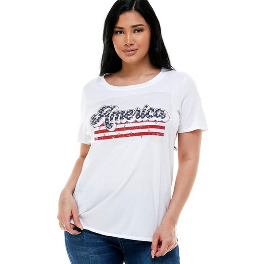 American T-Shirt White - T*Party
