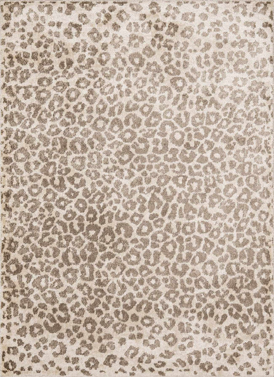 Tan Bonhill Leopard Print Area Rug