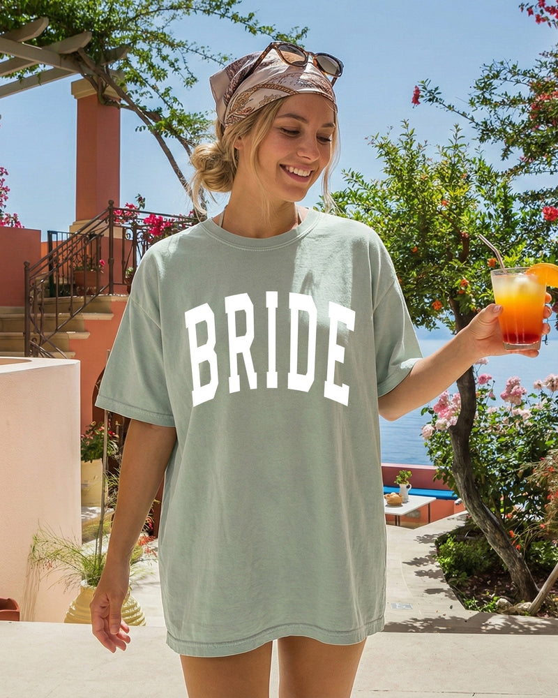 Bride Mrs Honeymoon Comfort Colors Garment Dyed T Shirt (condensed)