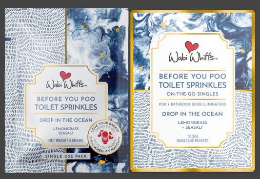 Before You Poo Toilet Sprinkles -Wabi Whiffs Drop In The Ocean On-The-Go Singles