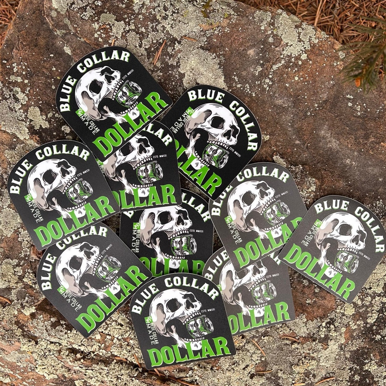 Blue Collar Dollar Sticker