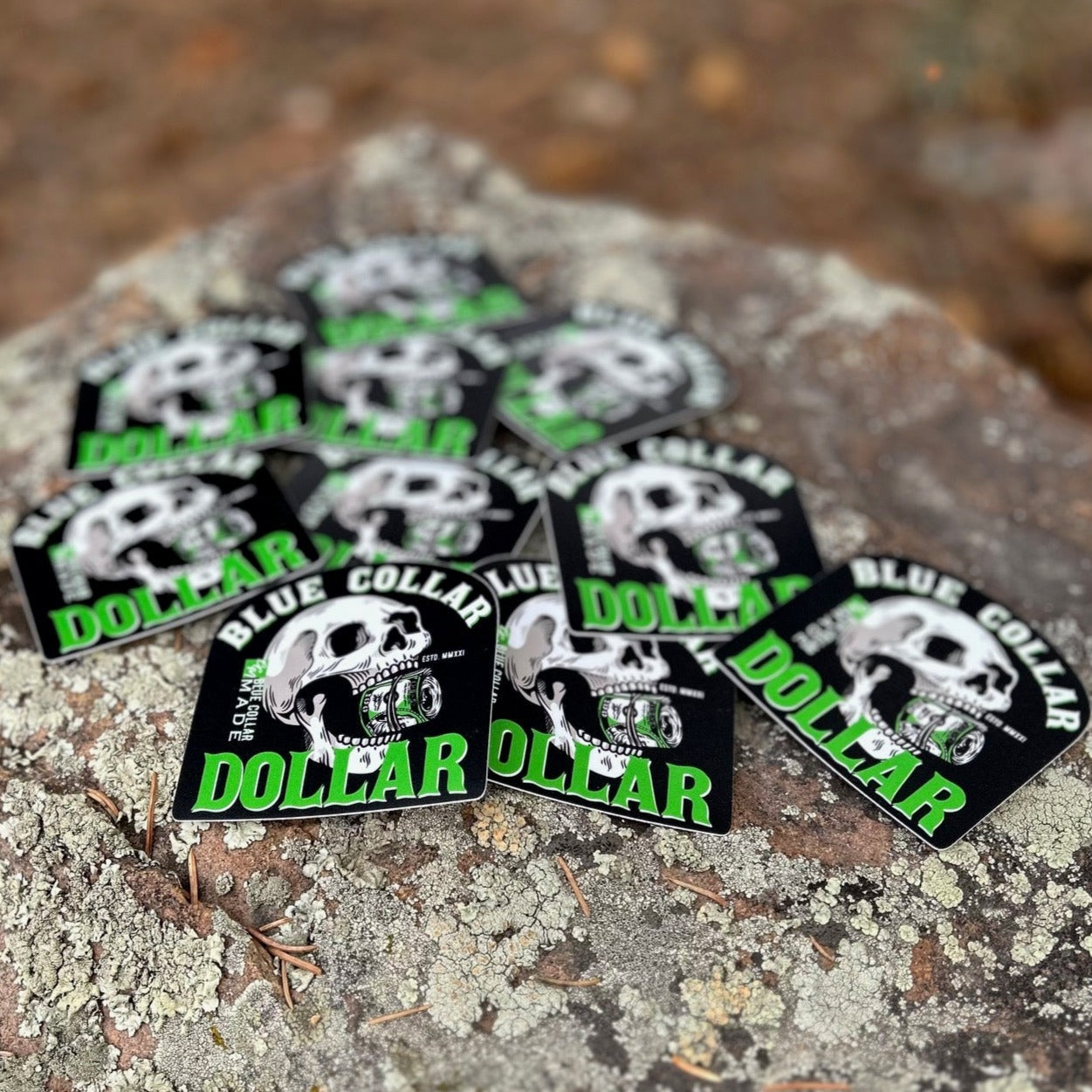 Blue Collar Dollar Sticker