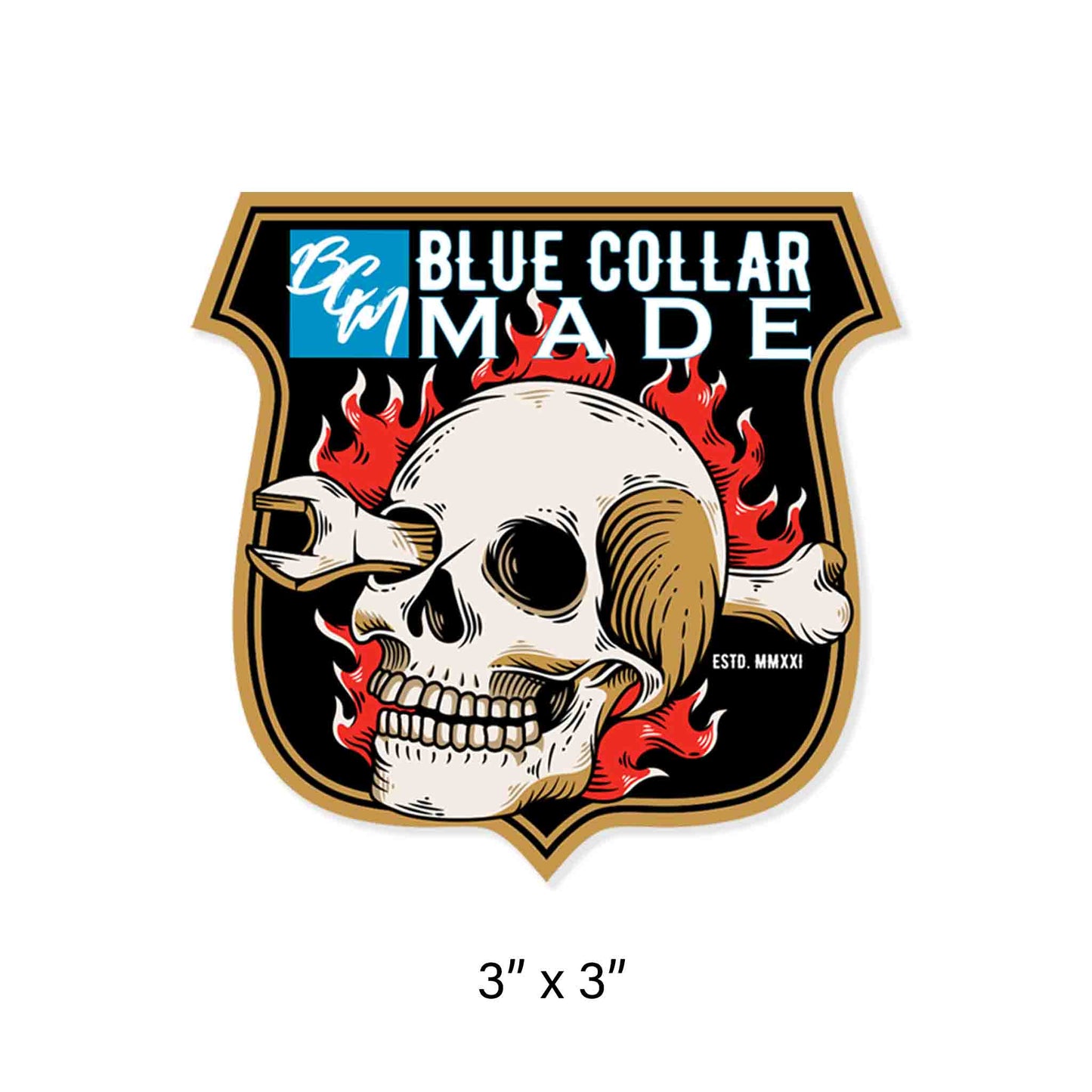 BCM Skull Badge Sticker