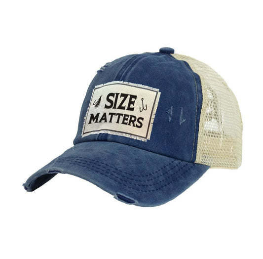 Size Matters - Vintage Distressed Trucker Adult Hat Brief Insanity