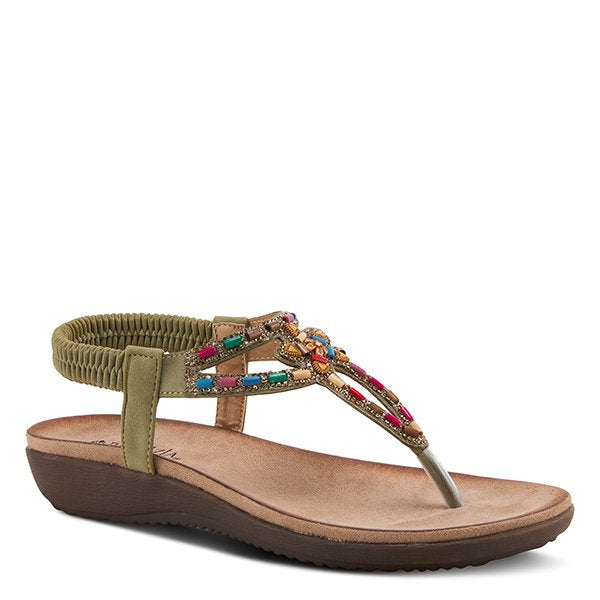 CREMA Olive Wedge Platform Sandal by Patrizia