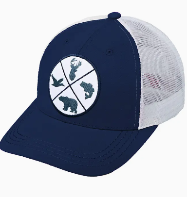 C.C Wild Animal Symbol Embroidery Patch Ball Cap - Navy