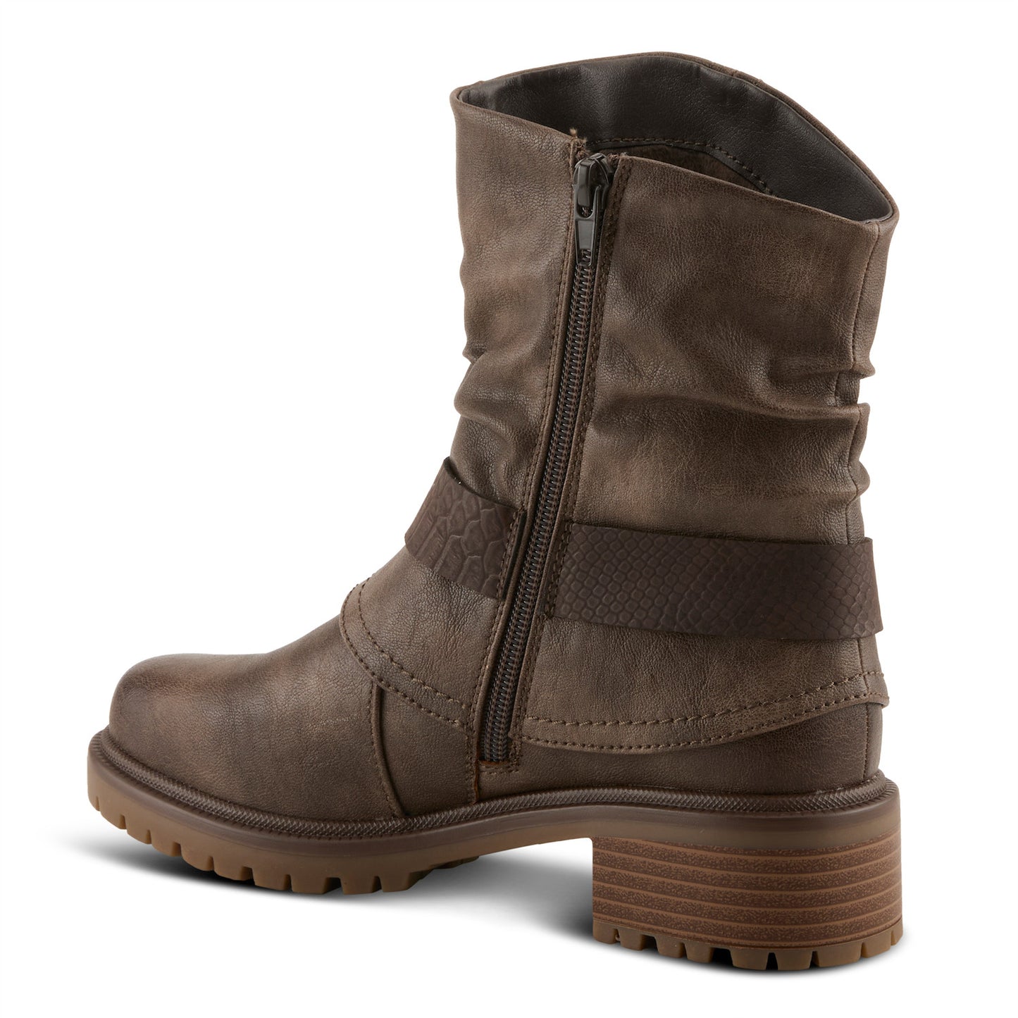 MACARIO Taupe Tough Rugged Charm Boot by Patrizia