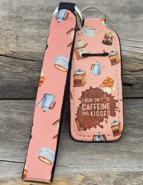 Caffiene & Kisses Chapstick Keychain Holder