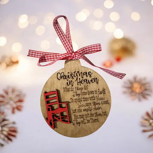Christmas in Heaven Wooden Ornament
