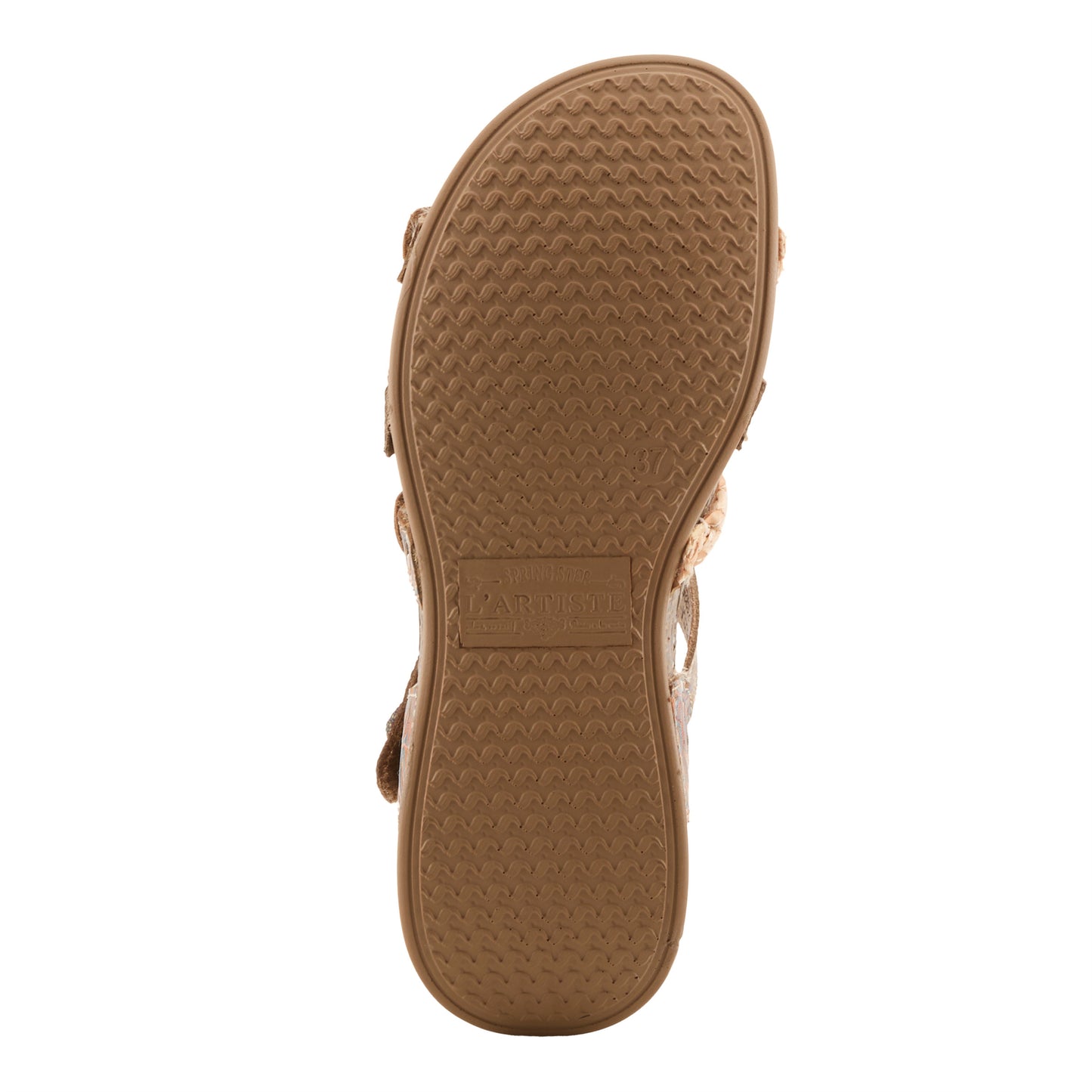 DELILA Plush Cushion Mango Multi Sandal by L'Artiste from Spring Step Shoes