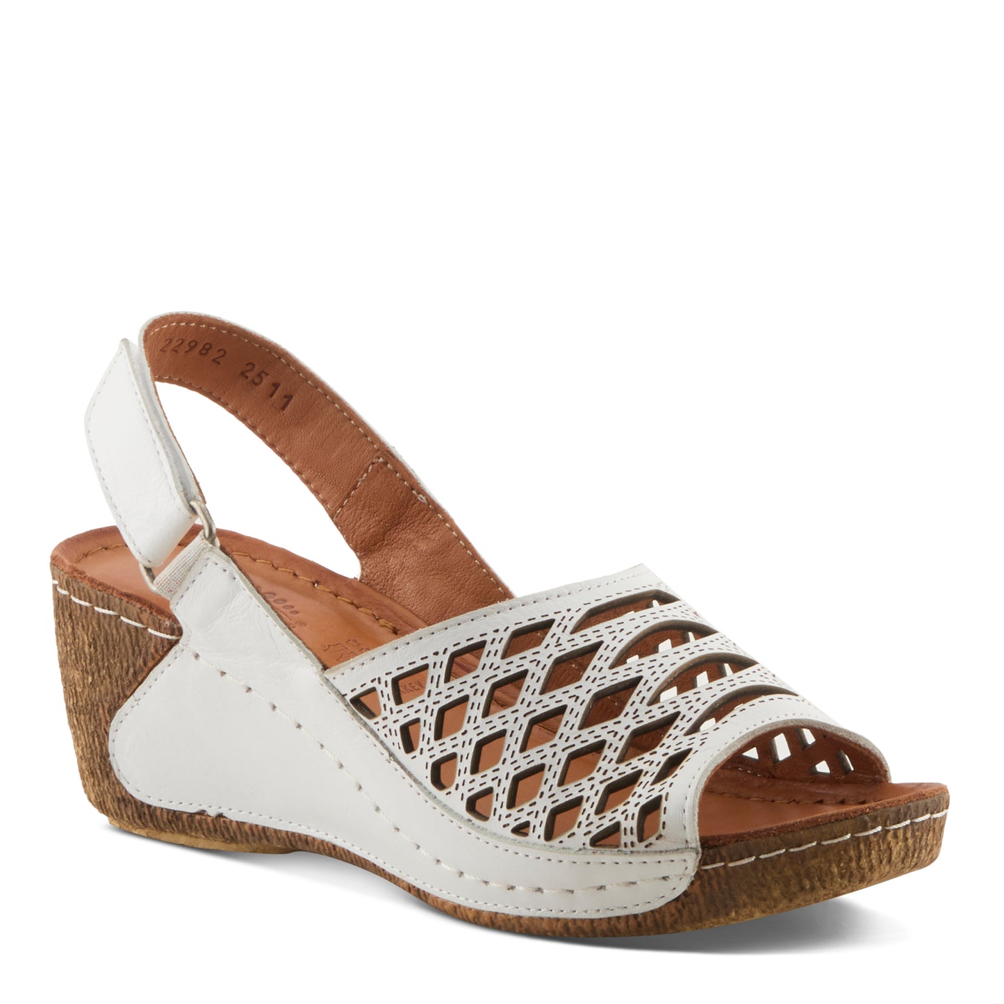Denair White wedge slingback sandal by Spring Step from Spring Step Shoes