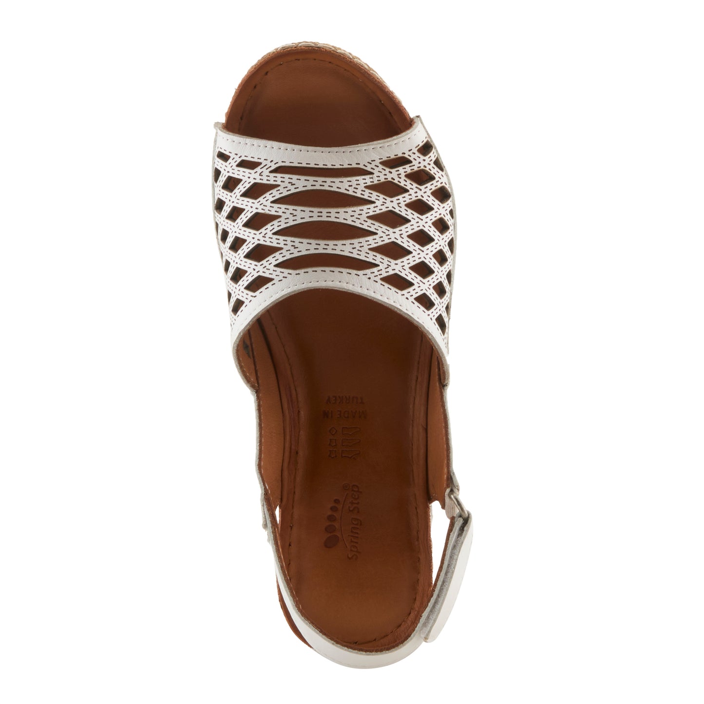 Denair White wedge slingback sandal by Spring Step from Spring Step Shoes