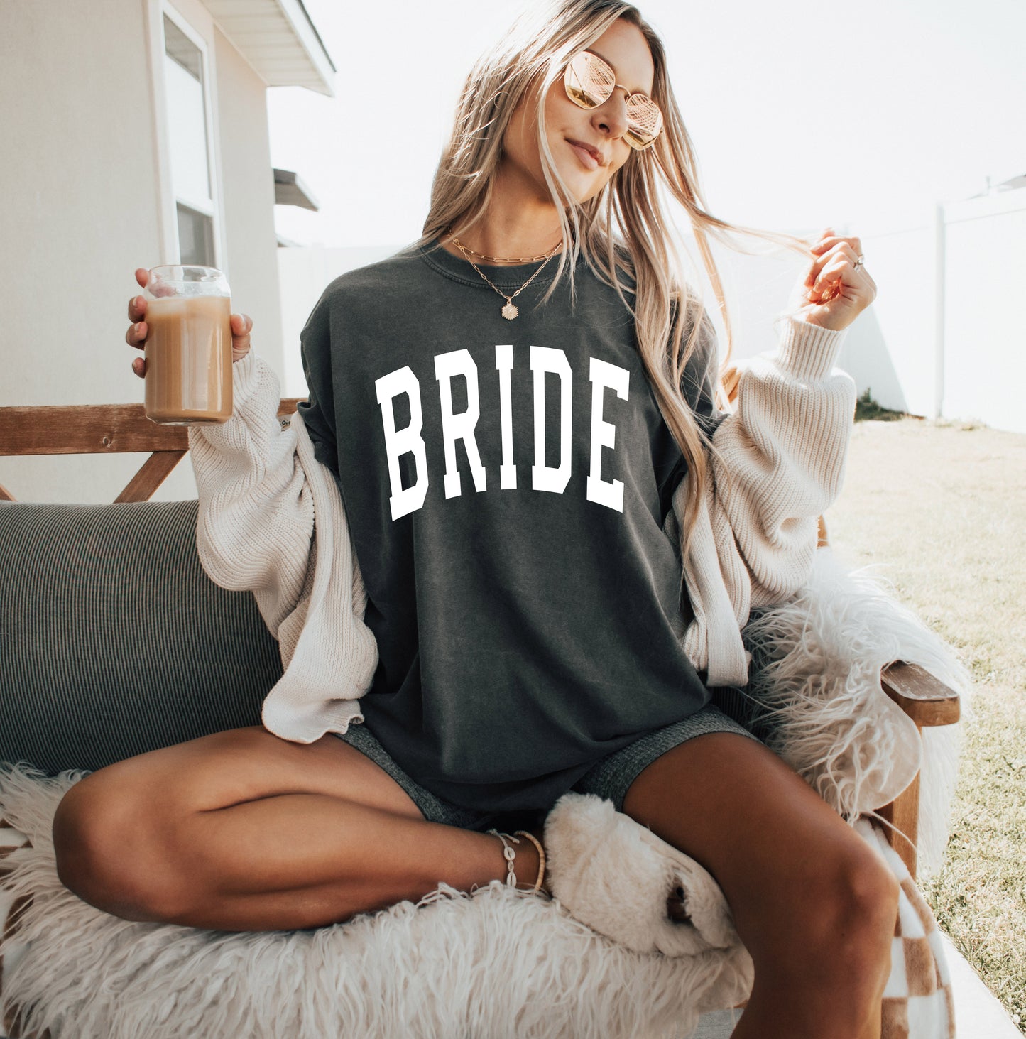 Bride Mrs Honeymoon Comfort Colors Garment Dyed T Shirt (condensed)