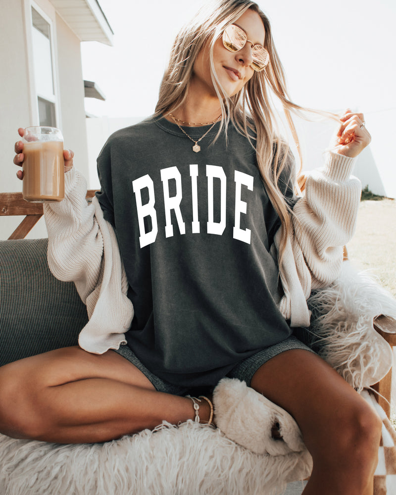 Bride Mrs Honeymoon Comfort Colors Garment Dyed T Shirt (condensed)