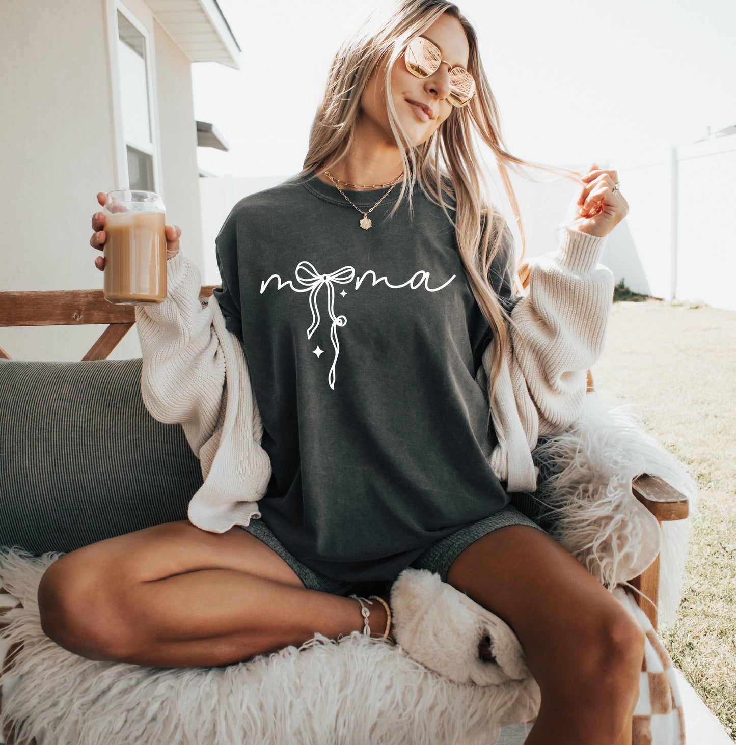 Mama Ribbon Comfort Colors T Shirt