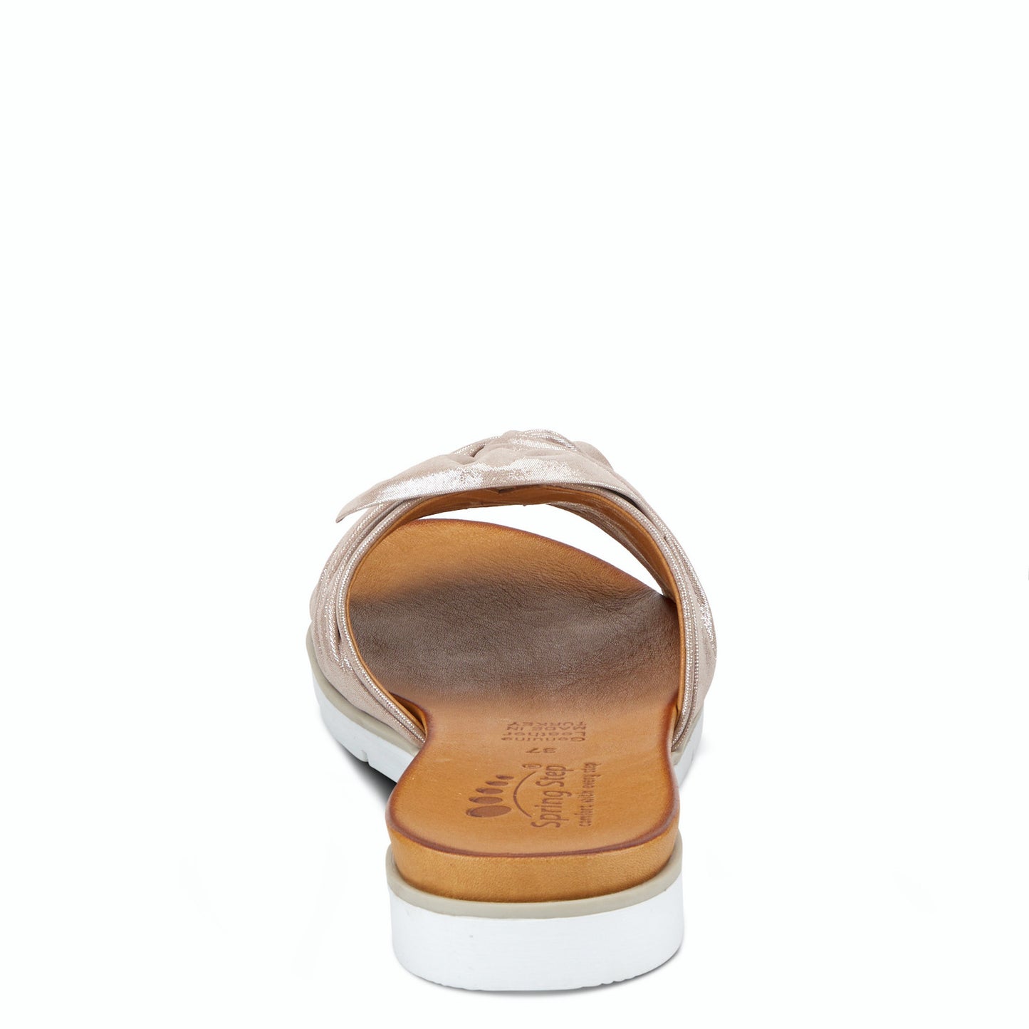 LAVONA Silver Bow Sandal by Spring Step