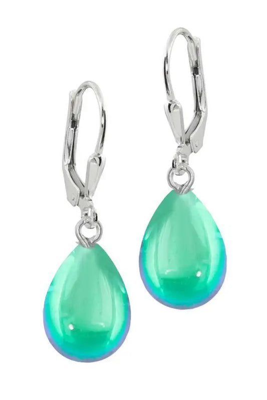 Dangle Crystal Drop Earrings LeightWorks Artisan Crystal Sterling Silver Earrings Handmade in the USA