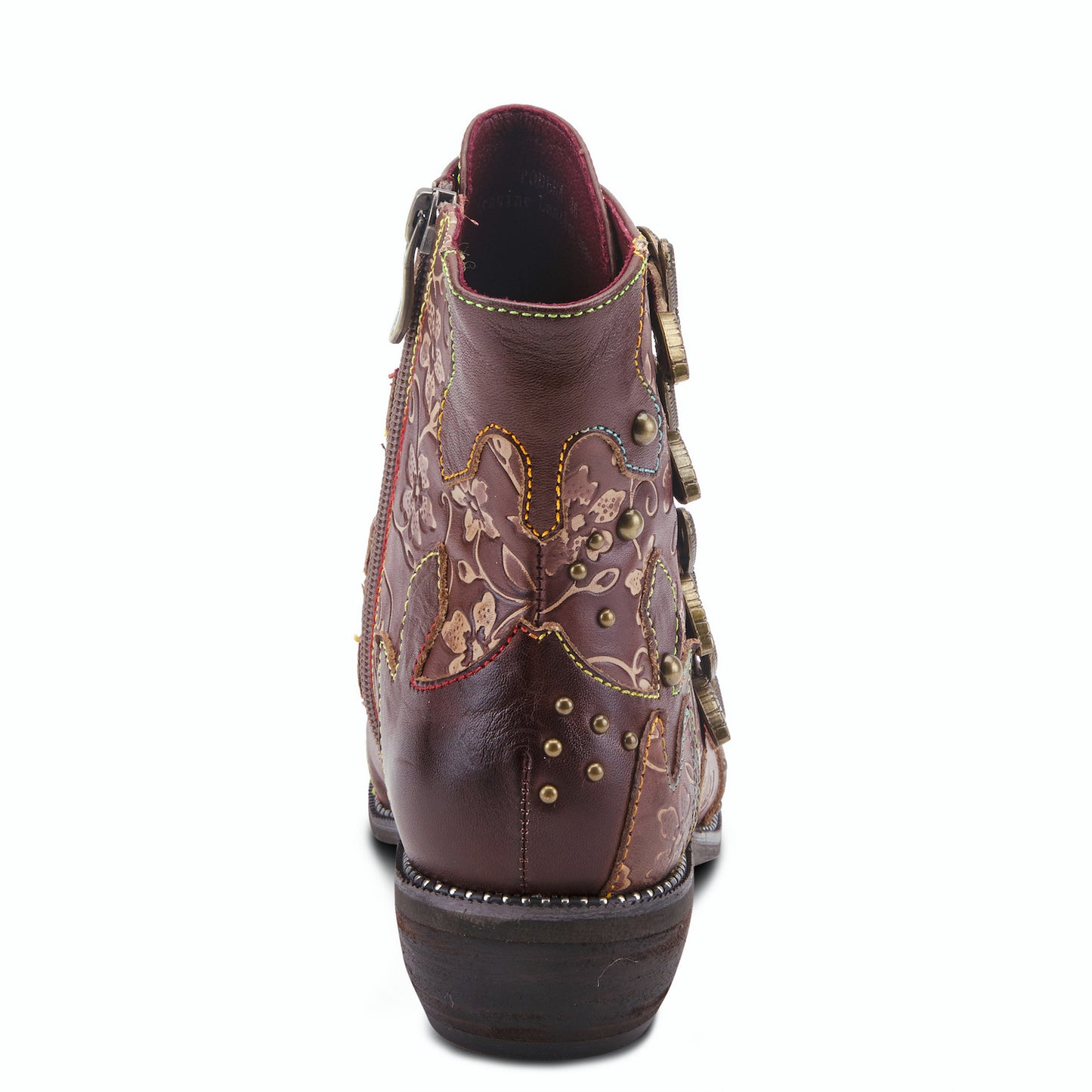 RODEHA BOOTS - Brown Victorian-inspired booties by L`ARTISTE
