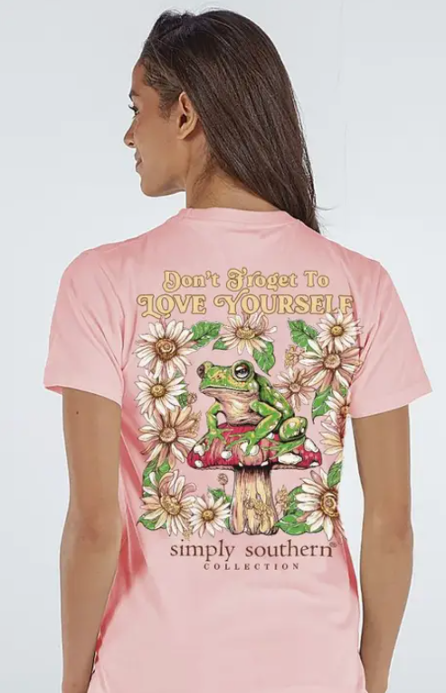 Don't Forget to Love Yourself - Peach - Short Sleeve Tee - #SIMPLYSOUTHERN