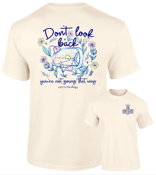 Don't Look Back T-Shirt Ivory Southernology Comfort Color Short Sleeve Tee