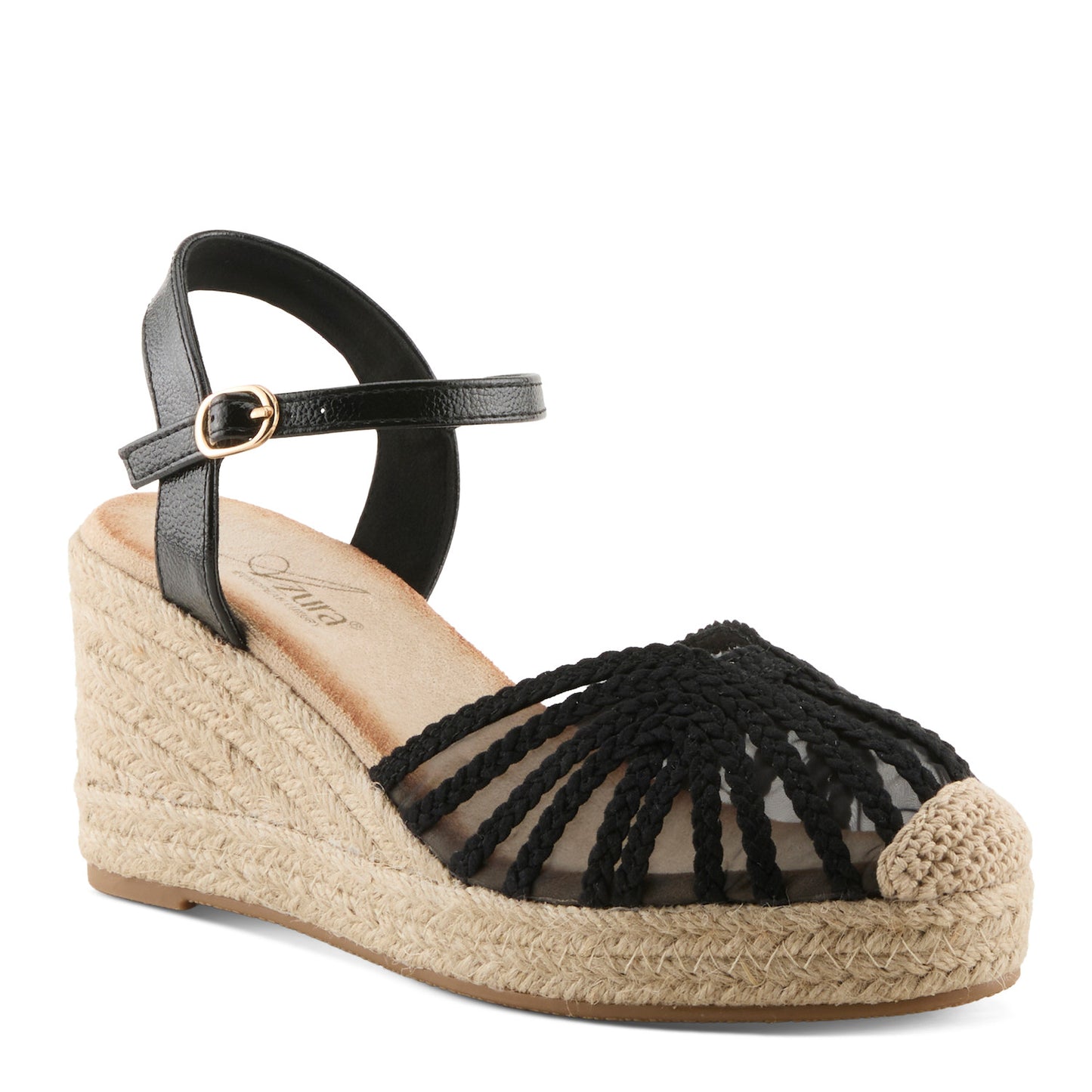 ESPALLI Black Espadrille Wedge by Azura from Spring Step Shoes