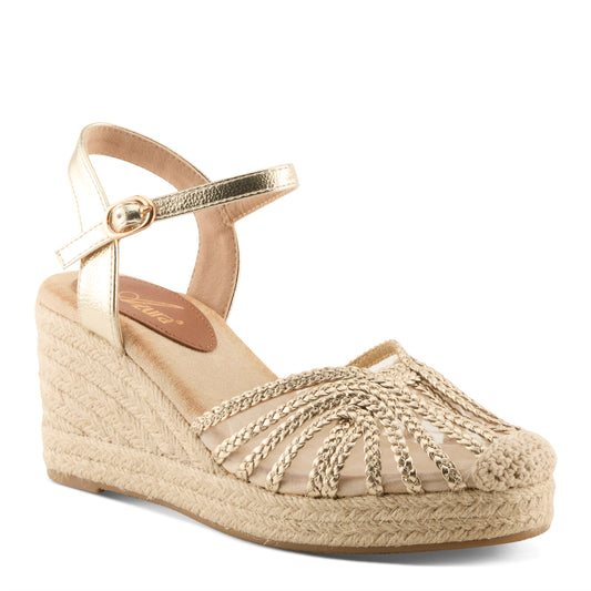 ESPALLI Gold Espadrille Wedge by Azura from Spring Step Shoes