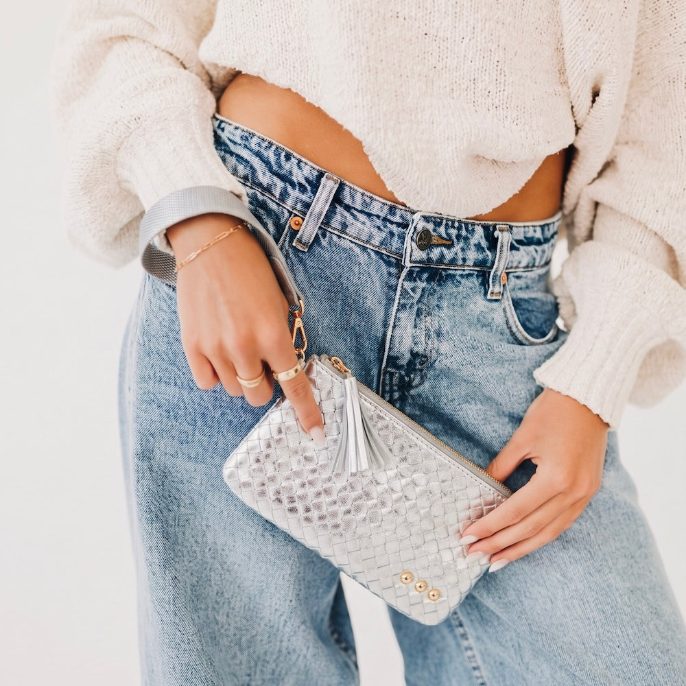 Emma Woven Clutch Wristlet