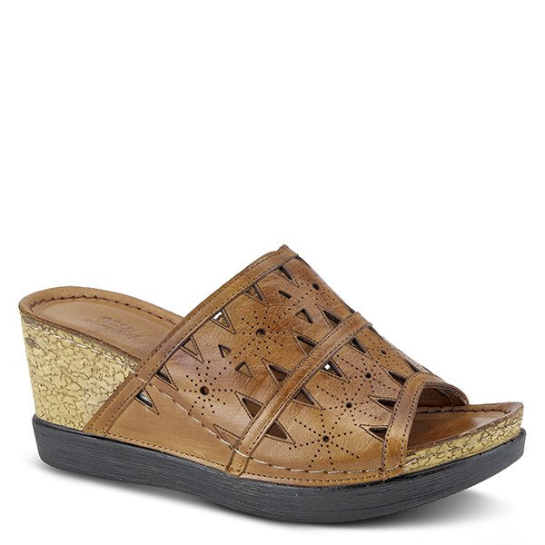 Fusawedge Camel Leather by SPRING STEP
