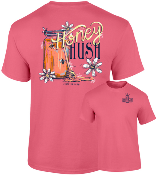 Floral Honey Hush - Crunchberry - Southernology Short Sleeve Comfort Color Tee