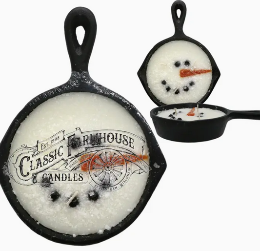 Frosty 8 oz Cast Iron Pan Candle