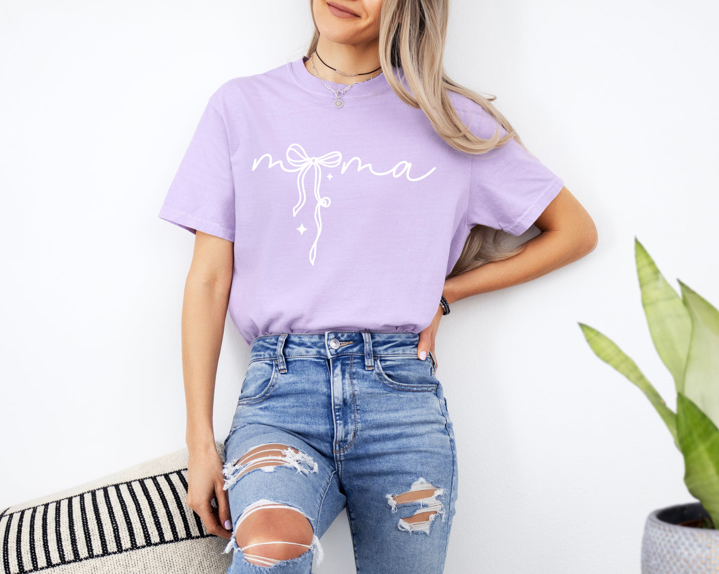 Mama Ribbon Comfort Colors T Shirt